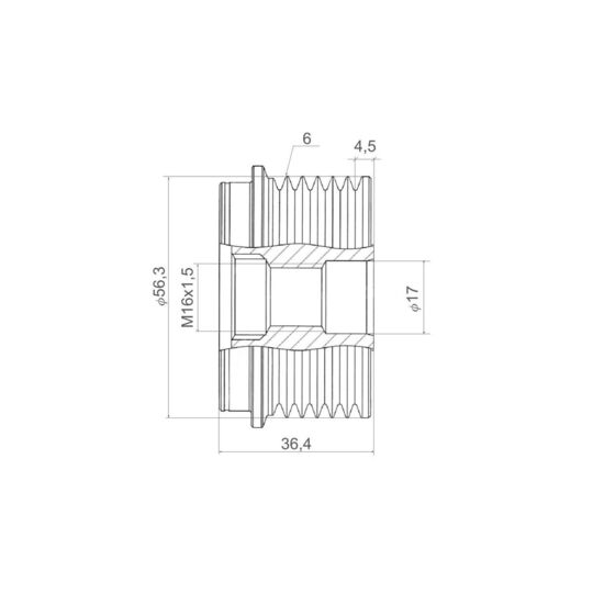 588431 - Alternator Freewheel Clutch 