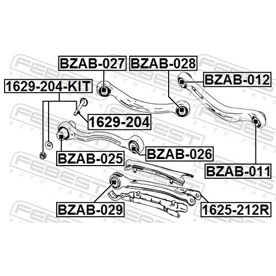 1629-204-KIT - Camber Correction Screw Set 