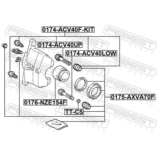 0175-AXVA70F - Repair Kit, brake caliper 
