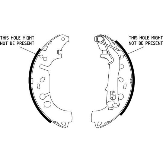 8DB 355 002-971 - Brake Shoe Set 