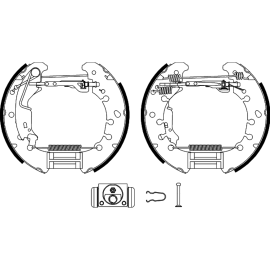 8DB 355 004-881 - Brake Shoe Set 