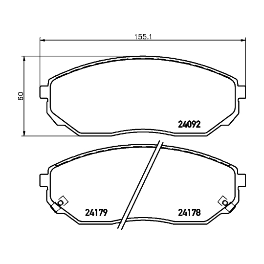 8DB 355 011-931 - Brake Pad Set, disc brake 