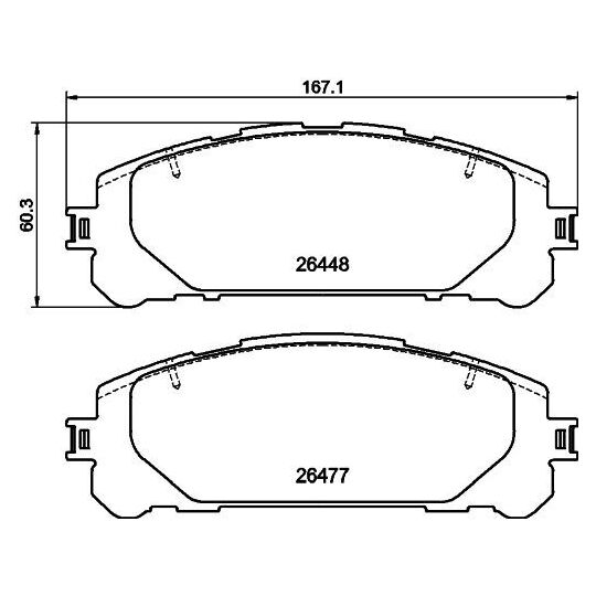 8DB 355 043-871 - Brake Pad Set, disc brake 