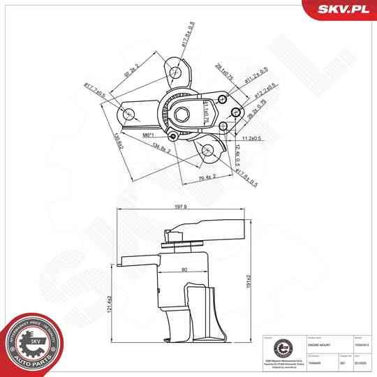 75SKV012 - Mounting, engine 