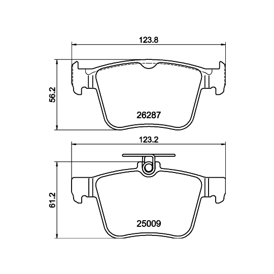 8DB 355 044-951 - Brake Pad Set, disc brake 