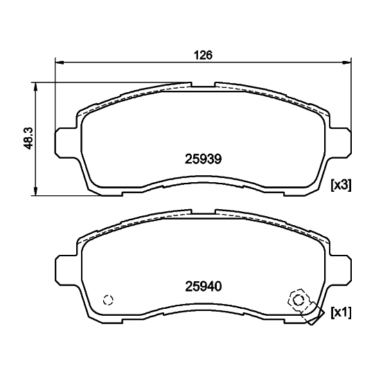 8DB 355 021-871 - Brake Pad Set, disc brake 
