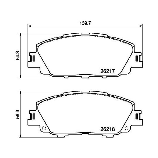 8DB 355 040-411 - Brake Pad Set, disc brake 