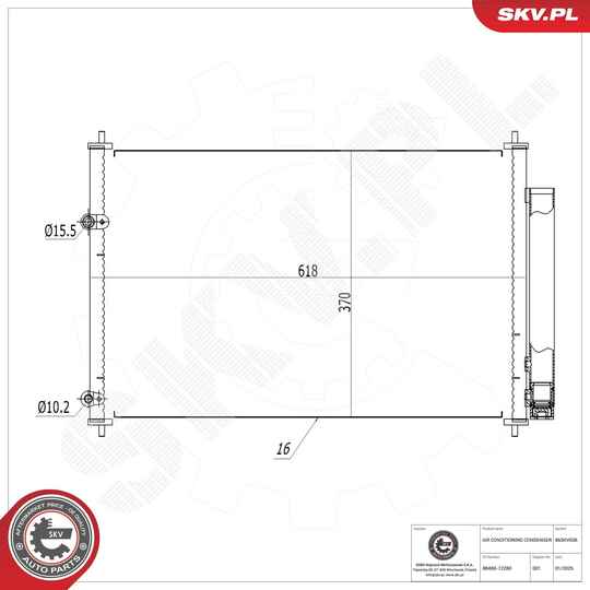 86SKV036 - Condenser, air conditioning 
