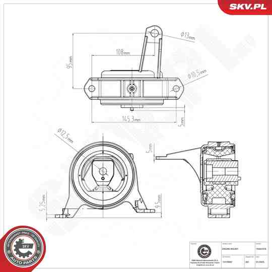 75SKV216 - Mounting, engine 