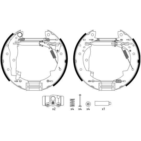 8DB 355 022-731 - Brake Shoe Set 