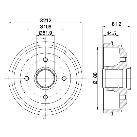 8DT 355 301-241 - Brake Drum 