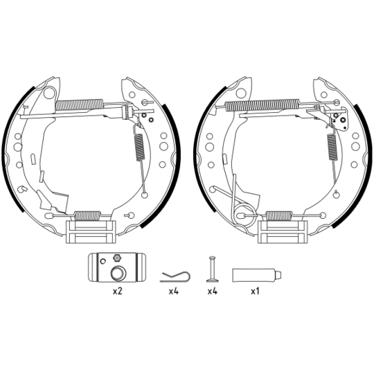 8DB 355 004-741 - Brake Shoe Set 