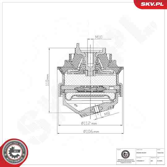 75SKV155 - Mounting, engine 