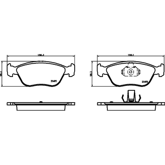 8DB 355 032-971 - Brake Pad Set, disc brake 