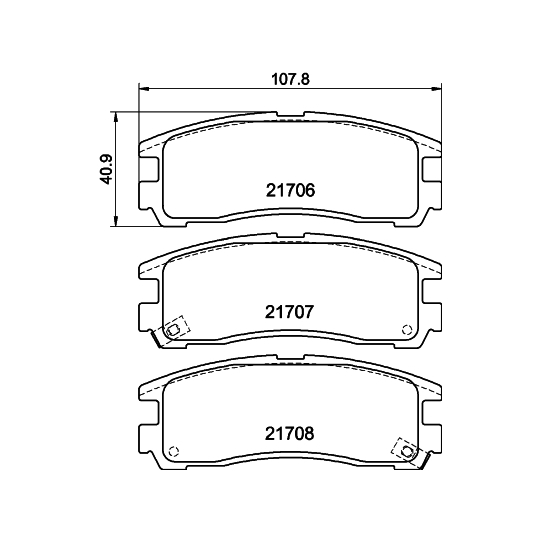 8DB 355 016-591 - Brake Pad Set, disc brake 
