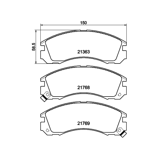 8DB 355 016-531 - Brake Pad Set, disc brake 