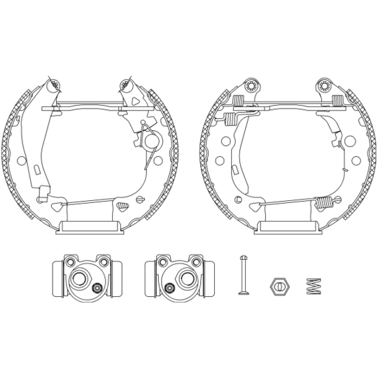 8DB 355 003-611 - Brake Shoe Set 