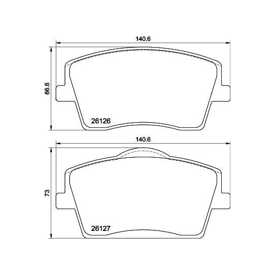 8DB 355 039-001 - Brake Pad Set, disc brake 