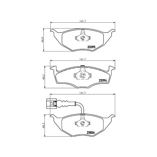8DB 355 009-021 - Brake Pad Set, disc brake 
