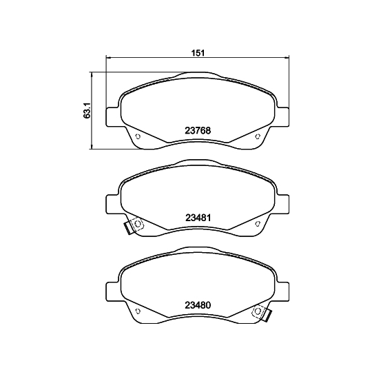 8DB 355 017-321 - Brake Pad Set, disc brake 