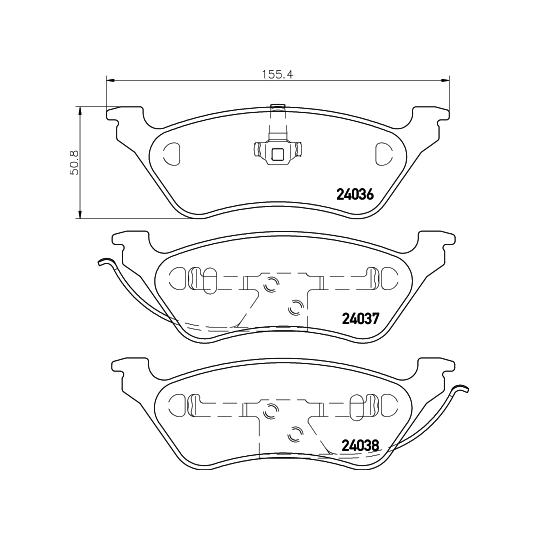 8DB 355 011-061 - Brake Pad Set, disc brake 