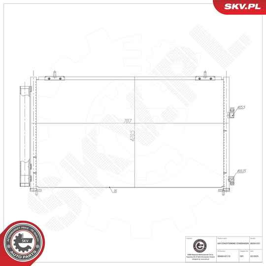 86SKV251 - Condenser, air conditioning 