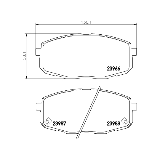 8DB 355 010-611 - Brake Pad Set, disc brake 