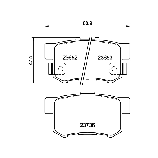 8DB 355 009-581 - Brake Pad Set, disc brake 