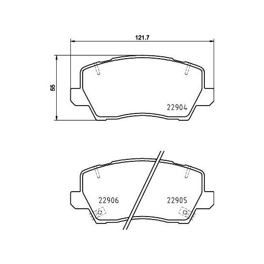 8DB 355 039-491 - Brake Pad Set, disc brake 
