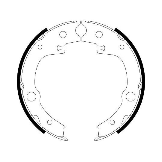 8DA 355 050-651 - Brake Shoe Set, parking brake 