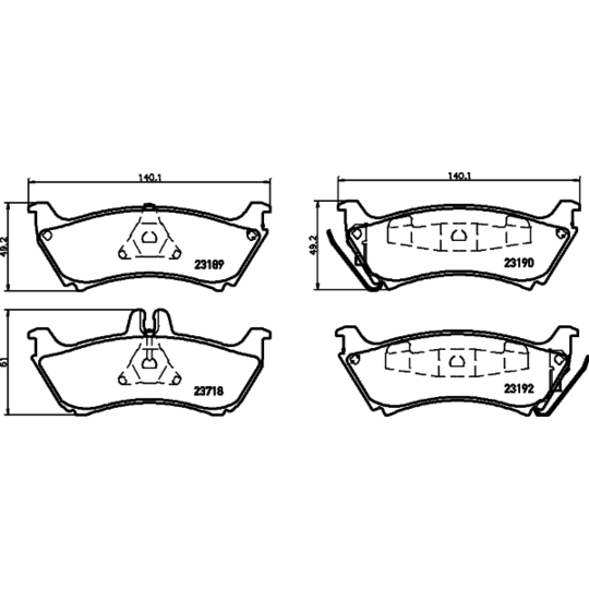 8DB 355 009-241 - Brake Pad Set, disc brake 