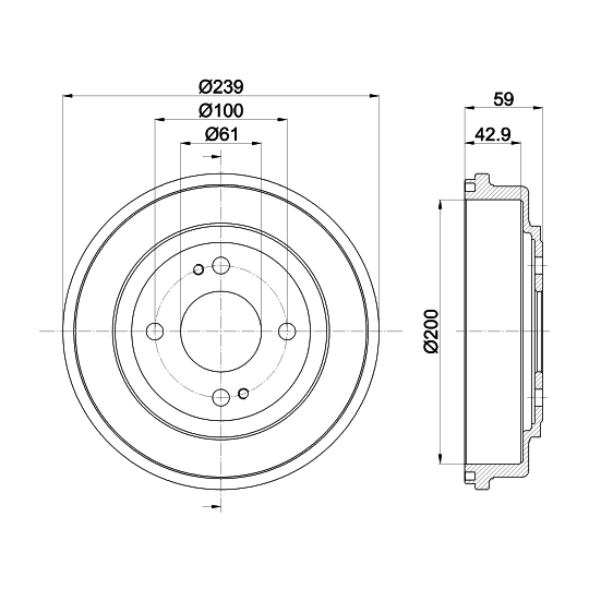 8DT 355 301-981 - Brake Drum 