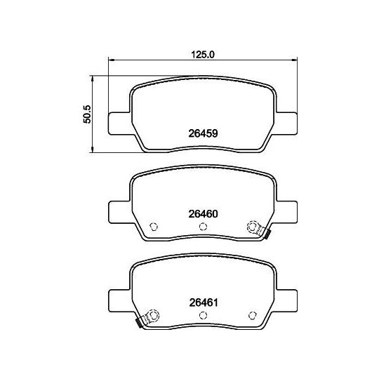 8DB 355 044-301 - Brake Pad Set, disc brake 