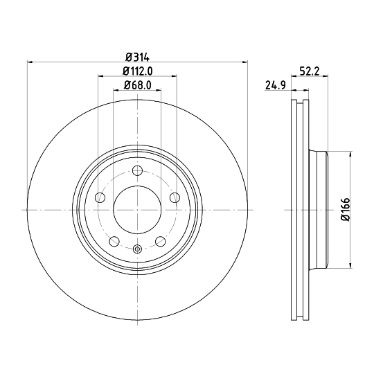 8DD 355 128-711 - Brake Disc 