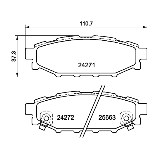 8DB 355 012-261 - Brake Pad Set, disc brake 