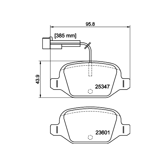 8DB 355 019-631 - Brake Pad Set, disc brake 