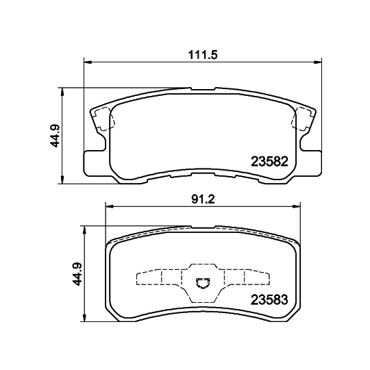 8DB 355 009-691 - Brake Pad Set, disc brake 