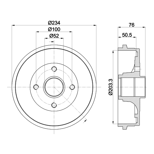 8DT 355 301-071 - Brake Drum 