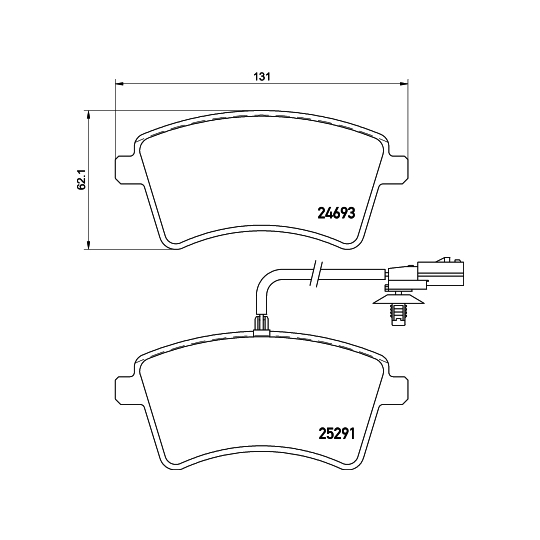 8DB 355 016-241 - Brake Pad Set, disc brake 
