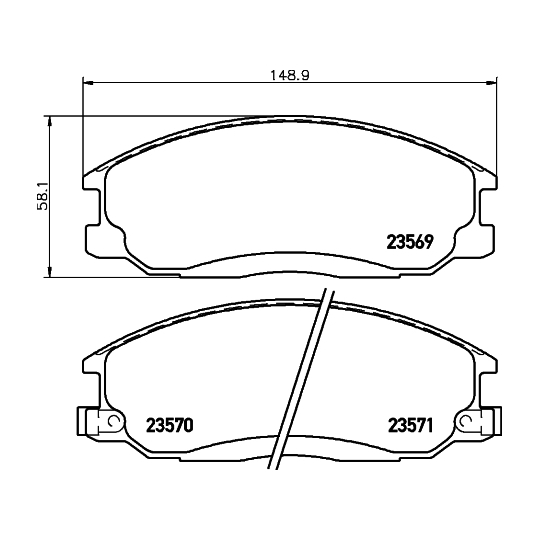 8DB 355 009-991 - Brake Pad Set, disc brake 