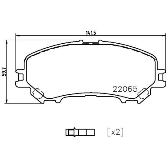 8DB 355 021-861 - Brake Pad Set, disc brake 