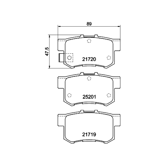 8DB 355 015-611 - Brake Pad Set, disc brake 