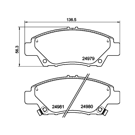8DB 355 015-001 - Brake Pad Set, disc brake 