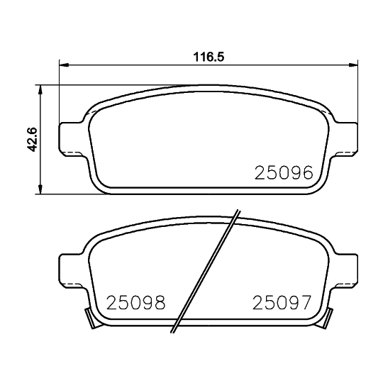 8DB 355 015-221 - Brake Pad Set, disc brake 