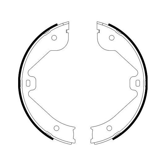8DA 355 050-601 - Brake Shoe Set, parking brake 