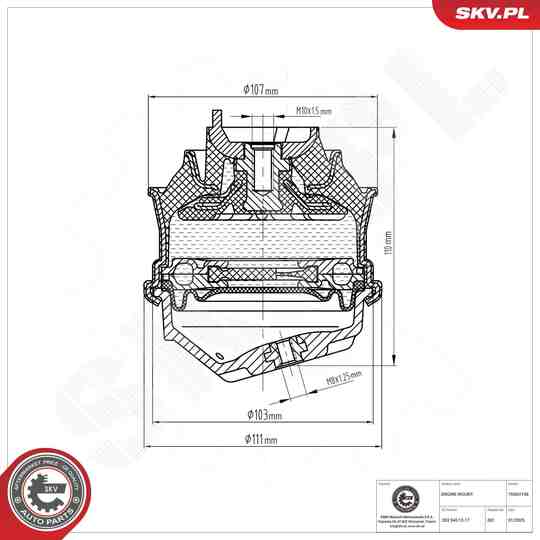 75SKV146 - Mounting, engine 