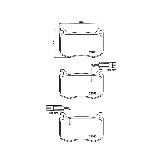 8DB 355 039-051 - Brake Pad Set, disc brake 