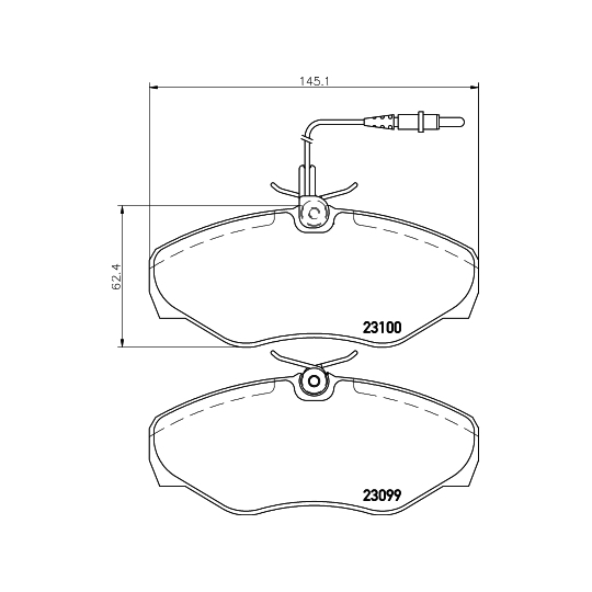 8DB 355 018-501 - Brake Pad Set, disc brake 