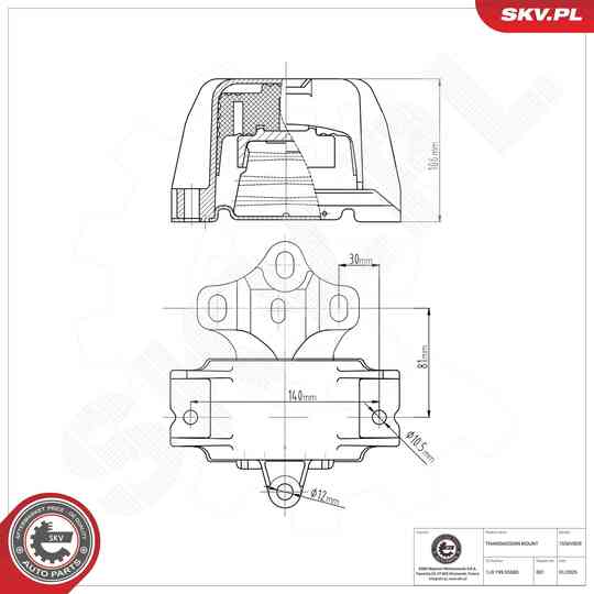 75SKV829 - Mounting, manual transmission 