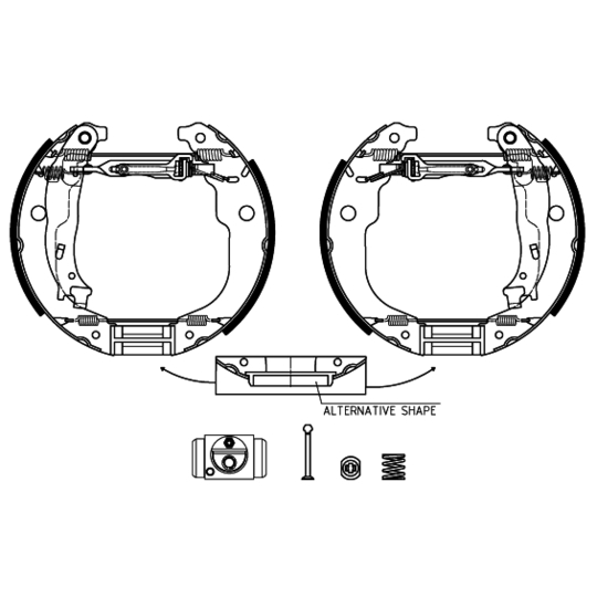 8DB 355 022-951 - Brake Shoe Set 